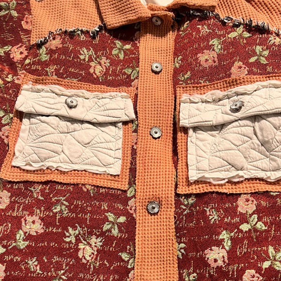 POL / New Patchwork Quilted Jacket / Boho Floral Winter jacket Boutique - Picture 4 of 13